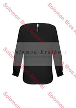Load image into Gallery viewer, Megan Ladies Boatneck Long Sleeve Blouse - Solomon Brothers Apparel
