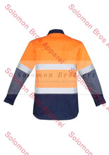 Load image into Gallery viewer, Mens Hi Vis Closed Front L/S Hoop Taped Shirt - Solomon Brothers Apparel