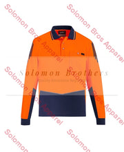Load image into Gallery viewer, Mens Hi Vis Flux L/S Polo - Solomon Brothers Apparel
