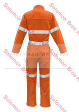 Load image into Gallery viewer, Mens Hi Vis Hoop Taped Red Flame Metatech Overall - Solomon Brothers Apparel