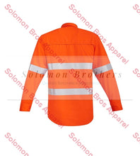 Load image into Gallery viewer, Mens Hi Vis HRC 2 Open Front Hoop Taped Orange Flame Shirt - Solomon Brothers Apparel