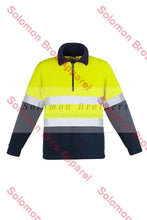 Load image into Gallery viewer, Mens Hi Vis Polar Fleece Half Zip Jumper - Hoop Taped - Solomon Brothers Apparel