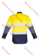 Load image into Gallery viewer, Mens Hi Vis Spliced Industrial L/S Hoop Taped Shirt - Solomon Brothers Apparel