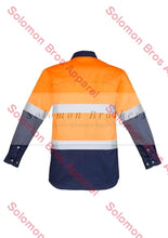 Load image into Gallery viewer, Mens Hi Vis Spliced Industrial L/S Hoop Taped Shirt - Solomon Brothers Apparel