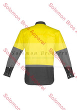 Load image into Gallery viewer, Mens Hi Vis Spliced Industrial L/S Shirt - Solomon Brothers Apparel