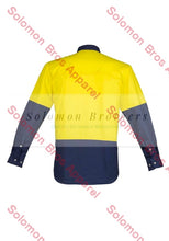 Load image into Gallery viewer, Mens Hi Vis Spliced Industrial L/S Shirt - Solomon Brothers Apparel