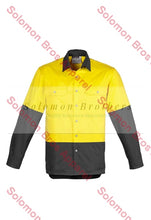 Load image into Gallery viewer, Mens Hi Vis Spliced Industrial L/S Shirt - Solomon Brothers Apparel