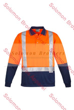 Load image into Gallery viewer, Mens Hi Vis Spliced L/S Shoulder Taped Polo - Solomon Brothers Apparel
