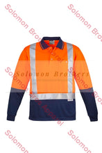 Load image into Gallery viewer, Mens Hi Vis Spliced L/S Shoulder Taped Polo - Solomon Brothers Apparel