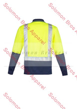 Load image into Gallery viewer, Mens Hi Vis Spliced L/S Shoulder Taped Polo - Solomon Brothers Apparel