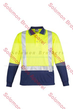 Load image into Gallery viewer, Mens Hi Vis Spliced L/S Shoulder Taped Polo - Solomon Brothers Apparel