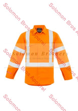 Load image into Gallery viewer, Mens Hi Vis X Back Taped Red Flame Metatech Shirt - Solomon Brothers Apparel