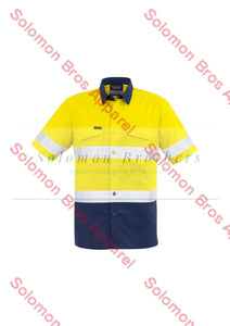 Mens Rugged Cooling Taped Hi Vis Spliced S/S Shirt - Solomon Brothers Apparel