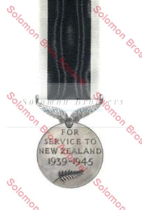 New Zealand War Service Medal 1939-1945 - Solomon Brothers Apparel