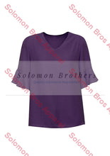 Load image into Gallery viewer, Olivia Womens Fluted Sleeve Blouse - Solomon Brothers Apparel