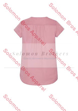Load image into Gallery viewer, Rainbow Womens V-Neck Pleat Blouse - Solomon Brothers Apparel