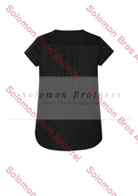 Load image into Gallery viewer, Rainbow Womens V-Neck Pleat Blouse - Solomon Brothers Apparel