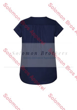 Load image into Gallery viewer, Rainbow Womens V-Neck Pleat Blouse - Solomon Brothers Apparel