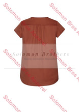 Load image into Gallery viewer, Rainbow Womens V-Neck Pleat Blouse - Solomon Brothers Apparel