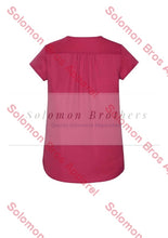 Load image into Gallery viewer, Rainbow Womens V-Neck Pleat Blouse - Solomon Brothers Apparel
