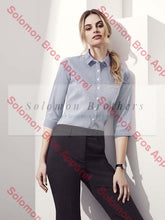 Load image into Gallery viewer, Wall Street Womens 3/4 Sleeve Blouse - Solomon Brothers Apparel
