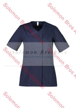 Load image into Gallery viewer, Womens Zip Front Scrub Top Midnight Navy / Xsm Health & Beauty