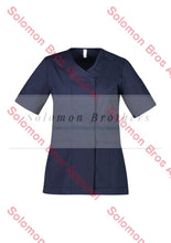 Load image into Gallery viewer, Womens Zip Front Scrub Top Midnight Navy / Xsm Health &amp; Beauty
