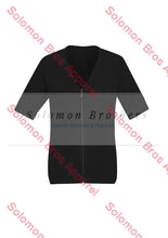 Load image into Gallery viewer, Womens Zip Front S/s Knit Black / Xxsm Health & Beauty