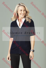 Load image into Gallery viewer, Womens Zip Front S/S Knit - Solomon Brothers Apparel