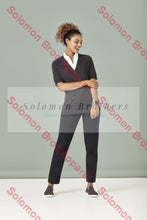 Load image into Gallery viewer, Womens Zip Front S/S Knit - Solomon Brothers Apparel