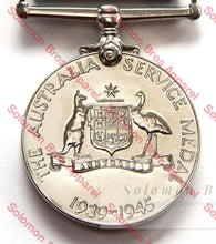 Load image into Gallery viewer, 1939-45 Australian Service Medal - Solomon Brothers Apparel
