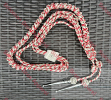 Load image into Gallery viewer, Aiguillette Silver with Red Right Shoulder Accoutrements
