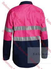 Load image into Gallery viewer, Bisley 2 Tone 3M Taped Hi Vis Cool Lightweight Mens Shirt - Long Sleeve - Solomon Brothers Apparel
