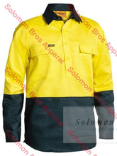 Load image into Gallery viewer, Bisley 2 Tone Closed Front Hi Vis Drill Shirt - Long Sleeve - Solomon Brothers Apparel
