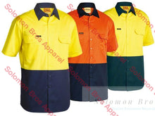 Load image into Gallery viewer, Bisley  2 Tone Cool Lightweight Drill Shirt - Short Sleeve - Solomon Brothers Apparel
