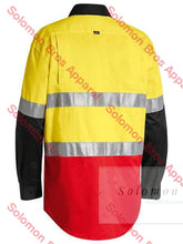 Load image into Gallery viewer, Bisley  3 Tone 3M Taped Hi Vis Cool Light Weight Long Sleeve Shirt - Solomon Brothers Apparel
