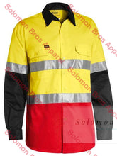 Load image into Gallery viewer, Bisley  3 Tone 3M Taped Hi Vis Cool Light Weight Long Sleeve Shirt - Solomon Brothers Apparel
