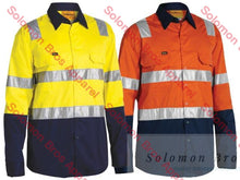 Load image into Gallery viewer, Bisley 3M Taped Cool Lightweight Hi Vis Shirt L/S With Shoulder Tape - Solomon Brothers Apparel

