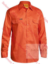 Load image into Gallery viewer, Bisley Cool Lightweight Gusset Cuff Hi Vis Drill Shirt - Long Sleeve - Solomon Brothers Apparel
