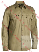 Load image into Gallery viewer, Bisley Original Cotton Drill Shirt L/s Khaki / Sm Workwear
