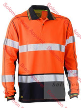 Load image into Gallery viewer, Bisley Taped Two Tone Hi Vis Polyester Mesh Long Sleeve Polo Shirt - Solomon Brothers Apparel
