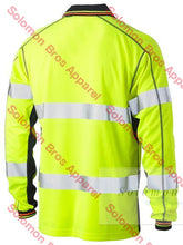 Load image into Gallery viewer, Bisley Taped Two Tone Hi Vis Polyester Mesh Long Sleeve Polo Shirt - Solomon Brothers Apparel
