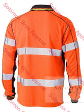 Load image into Gallery viewer, Bisley Taped Two Tone Hi Vis Polyester Mesh Long Sleeve Polo Shirt - Solomon Brothers Apparel
