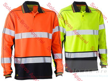 Load image into Gallery viewer, Bisley Taped Two Tone Hi Vis Polyester Mesh Long Sleeve Polo Shirt - Solomon Brothers Apparel
