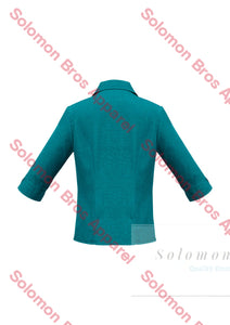 Haven Ladies 3/4 Sleeve Blouse Teal - Solomon Brothers Apparel