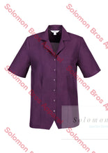 Load image into Gallery viewer, Haven Ladies Short Sleeve Overblouse Grape - Solomon Brothers Apparel
