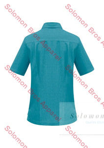 Haven Ladies Short Sleeve Overblouse Teal - Solomon Brothers Apparel