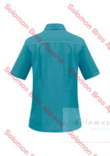 Load image into Gallery viewer, Haven Ladies Short Sleeve Overblouse Teal - Solomon Brothers Apparel
