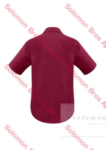 Haven Mens Short Sleeve Shirt Cherry - Solomon Brothers Apparel