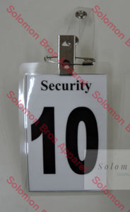 ID Number with clip - Solomon Brothers Apparel